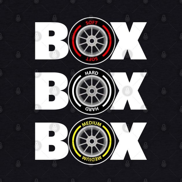 Box Box Box F1 Pitstop design - White Text by Hotshots